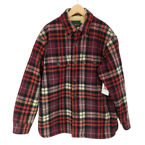 ジェイクルー J.CREW 巨人タグ 裏ボア チェック ウール ジャケット メンズ import:S