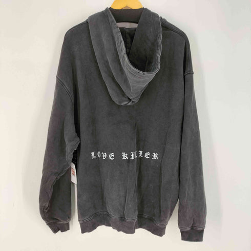 エージェムナイン AGEM/9 A'GEM/9 × .kom『LOVE KILLER/ラブ キラー』 Killer heart barbed wire oversize zip hoodie/キラーハートジップアップパーカー メンズ FREE