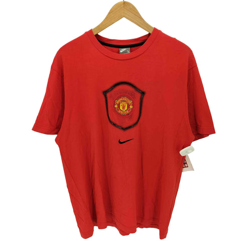 ナイキ NIKE 00s グレータグ チームロゴ スウッシュロゴ 刺繍 クルーネック Tシャツ メンズ import:L