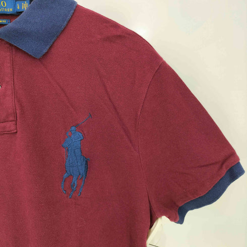ポロラルフローレン POLO RALPH LAUREN 現行タグ CUSTOM SLIM FIT ビックポニー刺繍 S/S ポロシャツ メンズ import:L