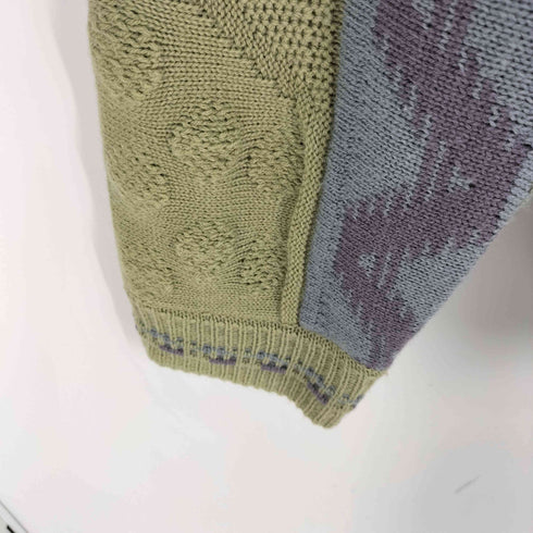アンティカ antiqua 60S KNIT 配色ニット 3Dニット メンズ LXL