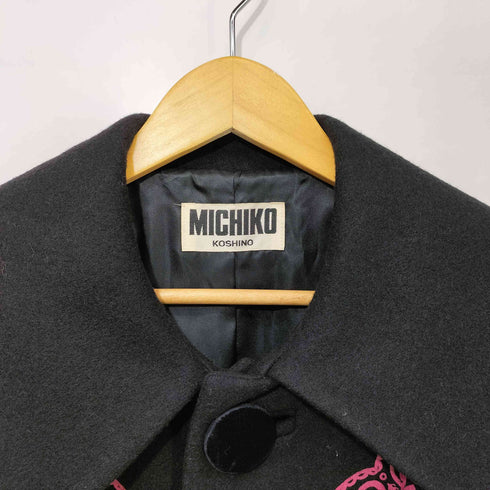 ミチココシノ michiko koshino 袖切替プリントAラインコート レディース FREE
