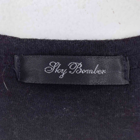 sky bomber スパンコールデザイン 英字プリントTシャツ Y2K レディース