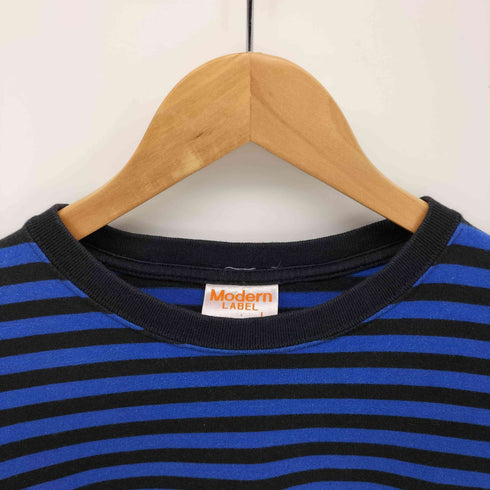 Modern LABEL 短丈 ボーダー 長袖 Tシャツ メンズ JPN:L