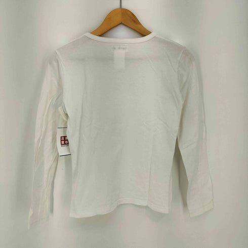 アニエスベー agnes b. PARIS フロントロゴプリント クルーネック L/S Tシャツ レディース US:0-2