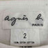 アニエスベー agnes b. PARIS フロントロゴプリント クルーネック L/S Tシャツ レディース US:0-2