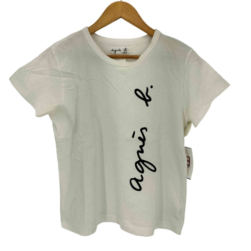 アニエスベー agnes b. PARIS ロゴプリント クルーネック S/S Tシャツ レディース 3
