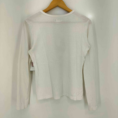アニエスベー agnes b. PARIS フロントロゴプリント クルーネック L/S Tシャツ レディース