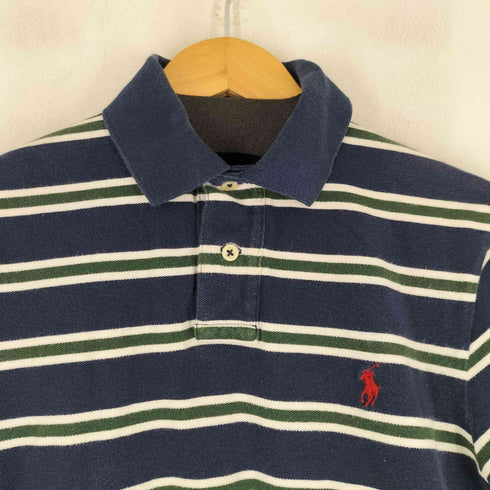ポロバイラルフローレン Polo by RALPH LAUREN 90S スモールポニー刺繍 S/S ボーダーポロシャツ メンズ JPN:S