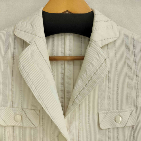 ピエールカルダン pierre cardin ストライプエンボスデザインジャケット レディース JPN:S