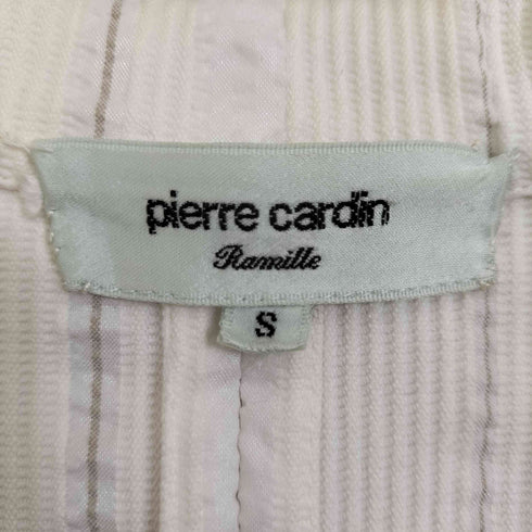 ピエールカルダン pierre cardin ストライプエンボスデザインジャケット レディース JPN:S