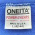 オニータ ONEITA 80S 初期銀タグ MADE IN USA ALASKAフロッキープリントクルーネックトレーナー メンズ L