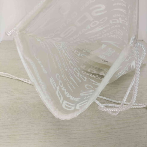 コムデギャルソン COMME des GARCONS PVC ロゴプリントナップザック ミニポーチ メンズ