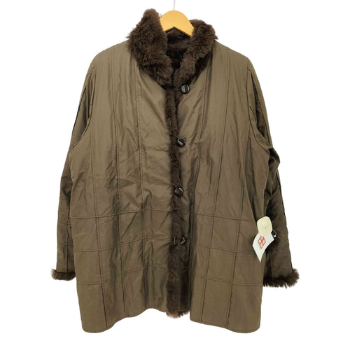 CLELEAN シルク100 ラビットファー コート レディース M-L