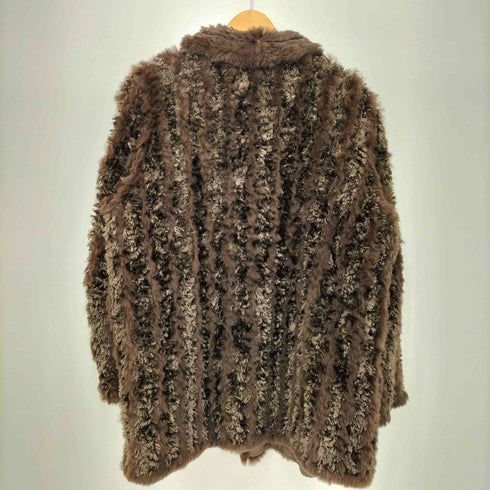 CLELEAN シルク100 ラビットファー コート レディース M-L