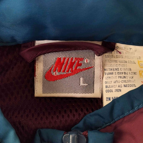ナイキ NIKE 90S 銀タグ マルチカラー ジップアップ ナイロン ジャケット メンズ import:L