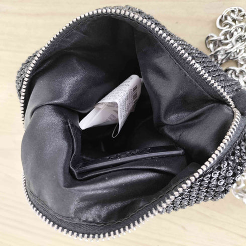 ザラ ZARA ラインストーン クロスボディ チェーンショルダーバッグ レディース