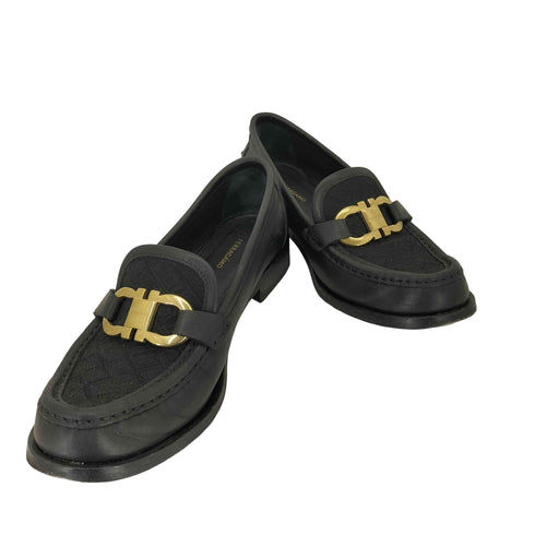 サルヴァトーレフェラガモ Salvatore Ferragamo NERO CALF NELO ガンチーニ モノグラムローファー レディース 7