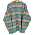 CROSSINGS 90s USA製 マルチカラーボーダー ローゲージ コットン クルーネックニット メンズ import:XL