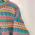 CROSSINGS 90s USA製 マルチカラーボーダー ローゲージ コットン クルーネックニット メンズ import:XL