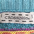 CROSSINGS 90s USA製 マルチカラーボーダー ローゲージ コットン クルーネックニット メンズ import:XL