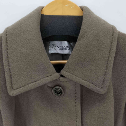 SERIZAWA カシミア ウール ステンカラーコート レディース