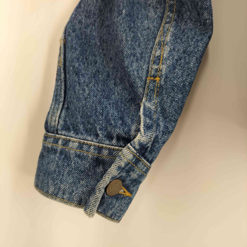 リー Lee 80~90s カスタム刺繍ケミカルウォッシュデニムジャケット メンズ