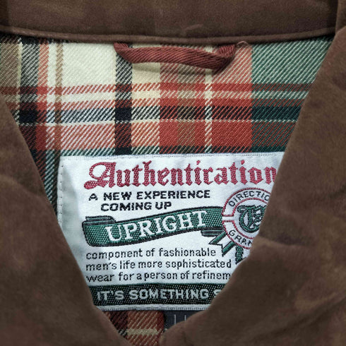 Aurthentiration 裏地チェック コットンツイル フーデッド ワークジャケット メンズ LL