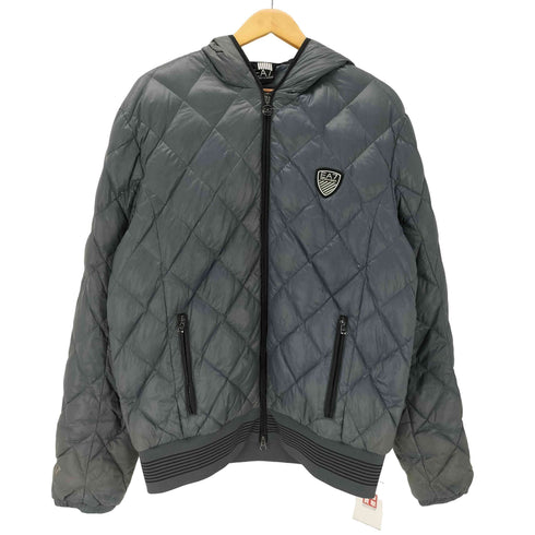 エンポリオアルマーニイーエーセブン EMPORIO ARMANI EA7 ワッペンロゴ キルティング ダウンジャケット メンズ XXL