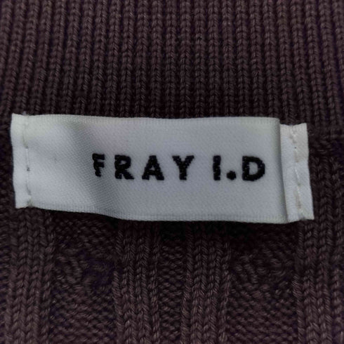 フレイアイディー FRAY I.D 25SS ポロカラーケーブルニットミニワンピース レディース F