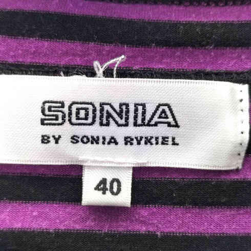 ソニアバイソニアリキエル SONIA by SONIA RYKIEL ボーダー モックネックカットソー Y2K レディース 40