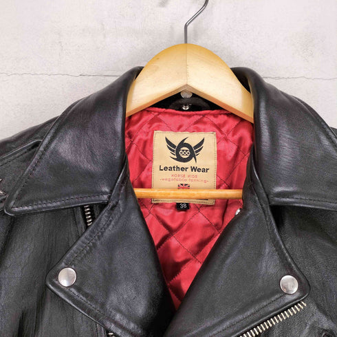 トリプルシックスレザーウェア 666 Leather Wear HORSE HIDE 英国製 ワンスター ダブルライダースジャケット メンズ UK:38