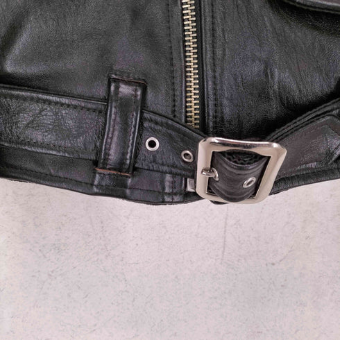 トリプルシックスレザーウェア 666 Leather Wear HORSE HIDE 英国製 ワンスター ダブルライダースジャケット メンズ UK:38