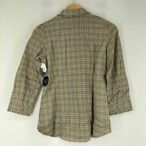バーバリーブルーレーベル BURBERRY BLUE LABEL ノバチェック フリルシャツ レディース JPN:38