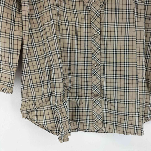 バーバリーブルーレーベル BURBERRY BLUE LABEL ノバチェック フリルシャツ レディース JPN:38