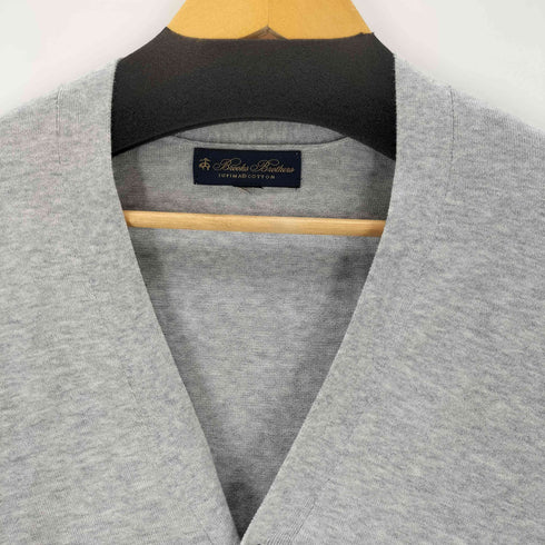ブルックスブラザーズ BROOKS BROTHERS スーピマコットン Vネックカーディガン メンズ S