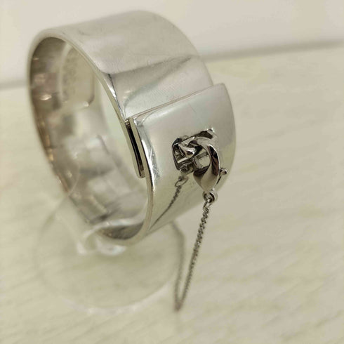 EDDIE BORGO チェーン付き シルバー バングル メンズ