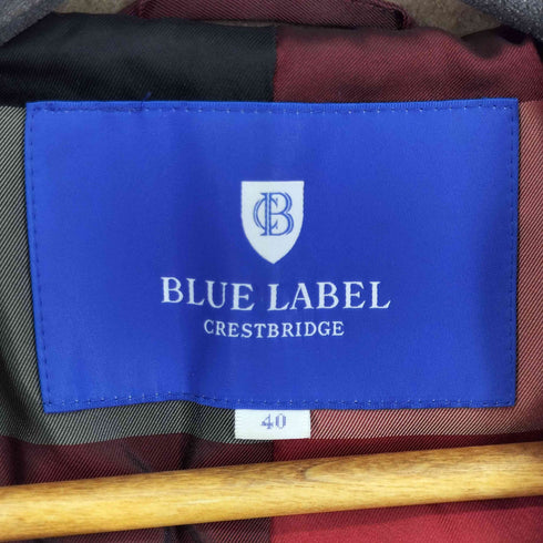 ブルーレーベルクレストブリッジ BLUE LABEL CRESTBRIDGE 裏地チェック ウールロングコート レディース JPN:40