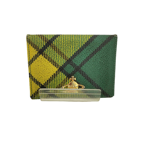 ヴィヴィアンウエストウッドロンドン Vivienne Westwood LONDON チェック オーブロゴ 2つ折り パスケース レディース