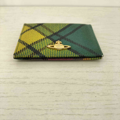 ヴィヴィアンウエストウッドロンドン Vivienne Westwood LONDON チェック オーブロゴ 2つ折り パスケース レディース