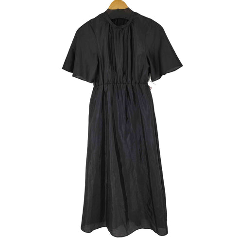 ユナイテッドアローズグリーンレーベルリラクシング UNITED ARROWS green label relaxing シアー スタンドネック フレア スリーブ ワンピース レディース