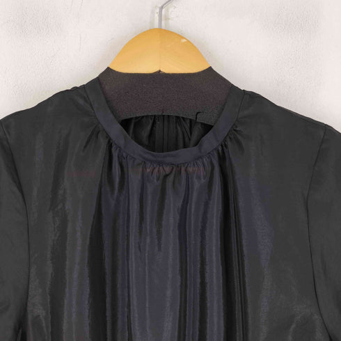 ユナイテッドアローズグリーンレーベルリラクシング UNITED ARROWS green label relaxing シアー スタンドネック フレア スリーブ ワンピース レディース