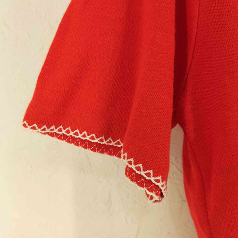 CRYLOR 70-80s さくらんぼ刺繍 半袖ニット レディース 44
