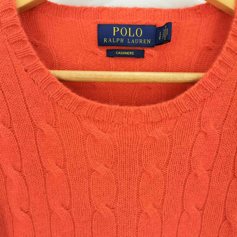 ポロラルフローレン POLO RALPH LAUREN CASHMERE カシミヤ100% ケーブル編み クルーネックニット メンズ import:L