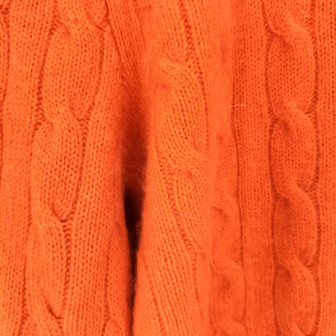 ポロラルフローレン POLO RALPH LAUREN CASHMERE カシミヤ100% ケーブル編み クルーネックニット メンズ import:L