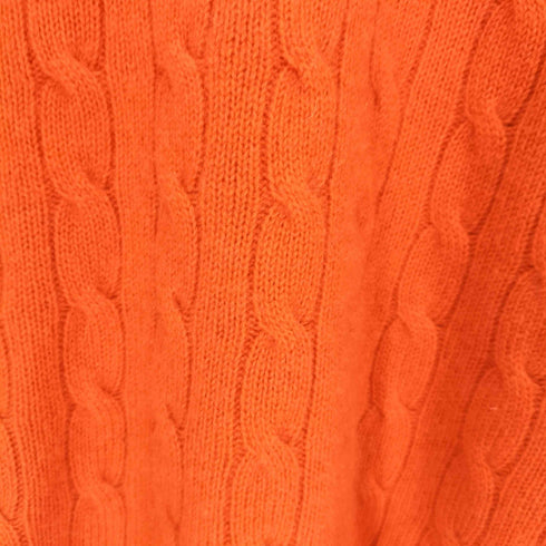 ポロラルフローレン POLO RALPH LAUREN CASHMERE カシミヤ100% ケーブル編み クルーネックニット メンズ import:L
