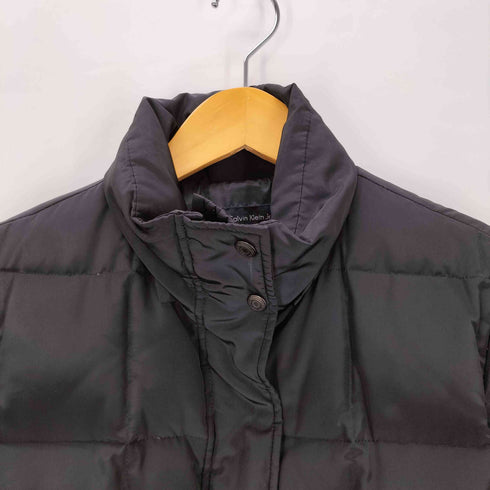 カルバンクラインジーンズ Calvin Klein Jeans ダウンジャケット キルティング ダブルジップ ブラック スタンドカラー メンズ import:M