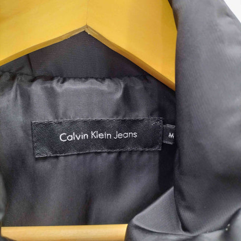 カルバンクラインジーンズ Calvin Klein Jeans ダウンジャケット キルティング ダブルジップ ブラック スタンドカラー メンズ import:M