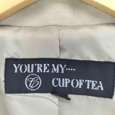 YOURE MY CUPOFTEA lamb leather 比翼レザージャケット レディース JPN:13号