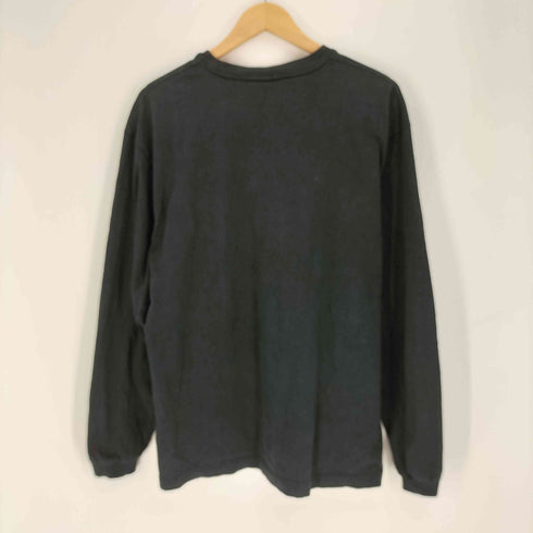 ハイドアンドシーク HIDE AND SEEK 反転ロゴ プリント L/S クルーネック Tシャツ メンズ import:L
